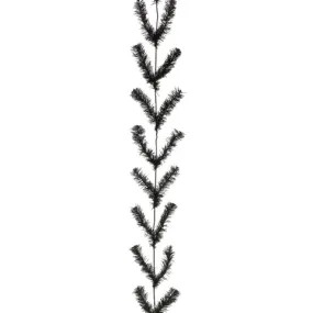 10' Pine Work Artificial Garland -Black (pack of 24)
