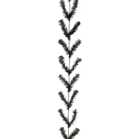 10' Pine Work Artificial Garland -Black (pack of 24)