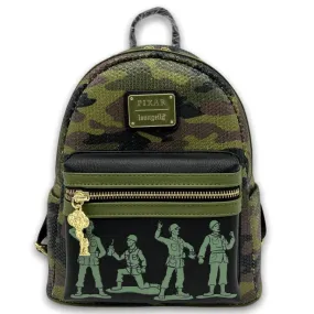 10" Disney : Toy Story - Army Men Faux Leather Mini Backpack Bag Loungefly Exclusive