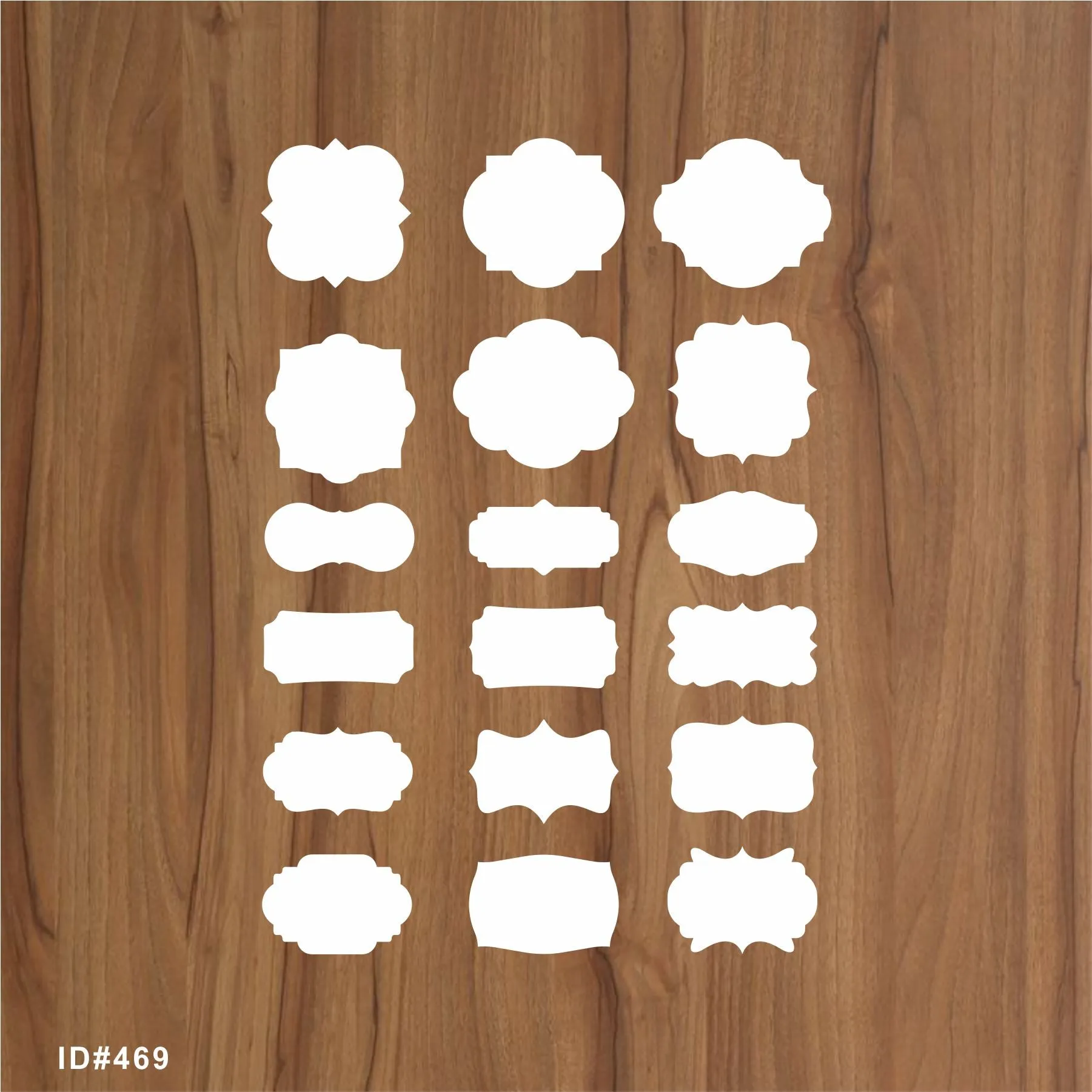 15 Mix labeling Stencil Reusable Stencil for Canvas and wall painting..ID#469