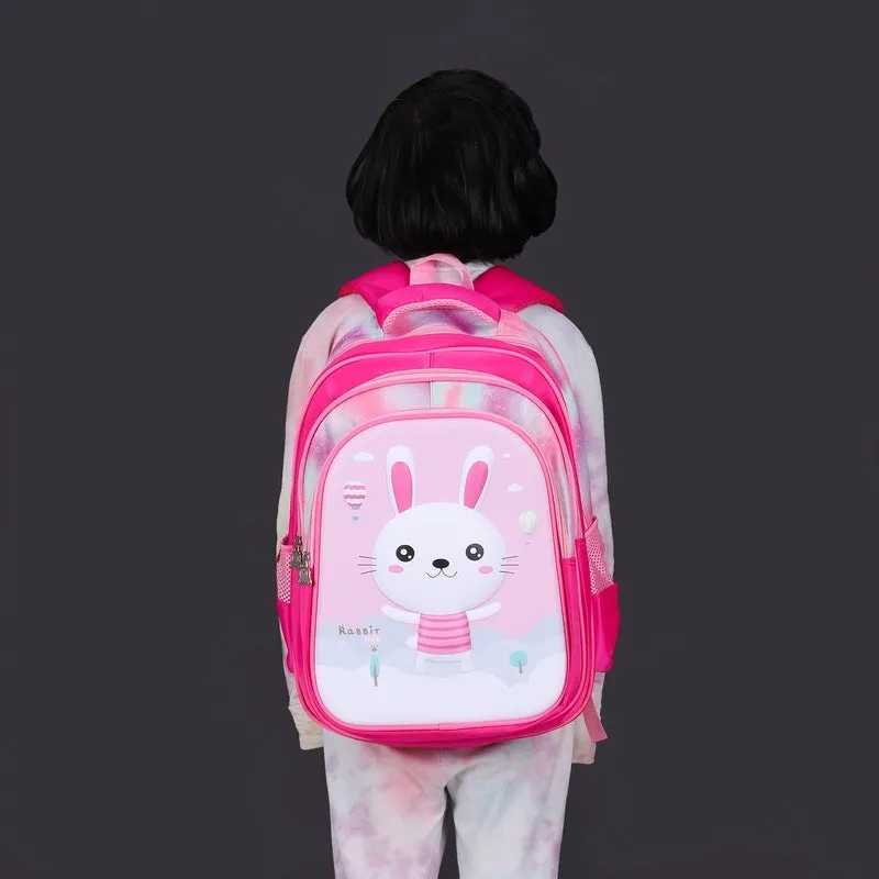 22 Litres School Bag - Fun Design, Lightweight & Durable | Water Bottle Pockets | Ink Blue