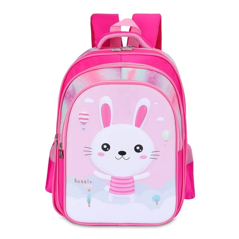 22 Litres School Bag - Fun Design, Lightweight & Durable | Water Bottle Pockets | Ink Blue