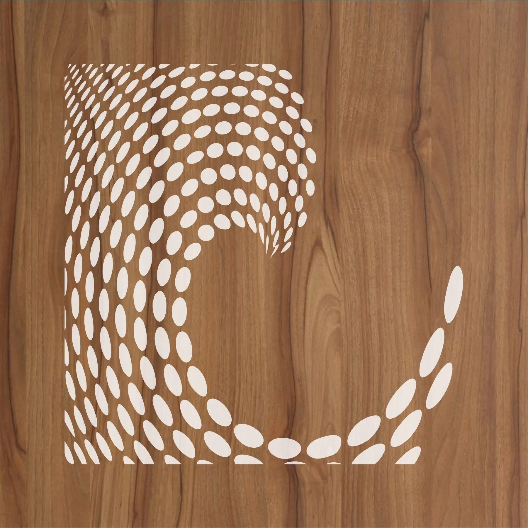 3d Circule Wave Pattern Flower Reusable Stencil For Canvas And Wall Painting.ID#227