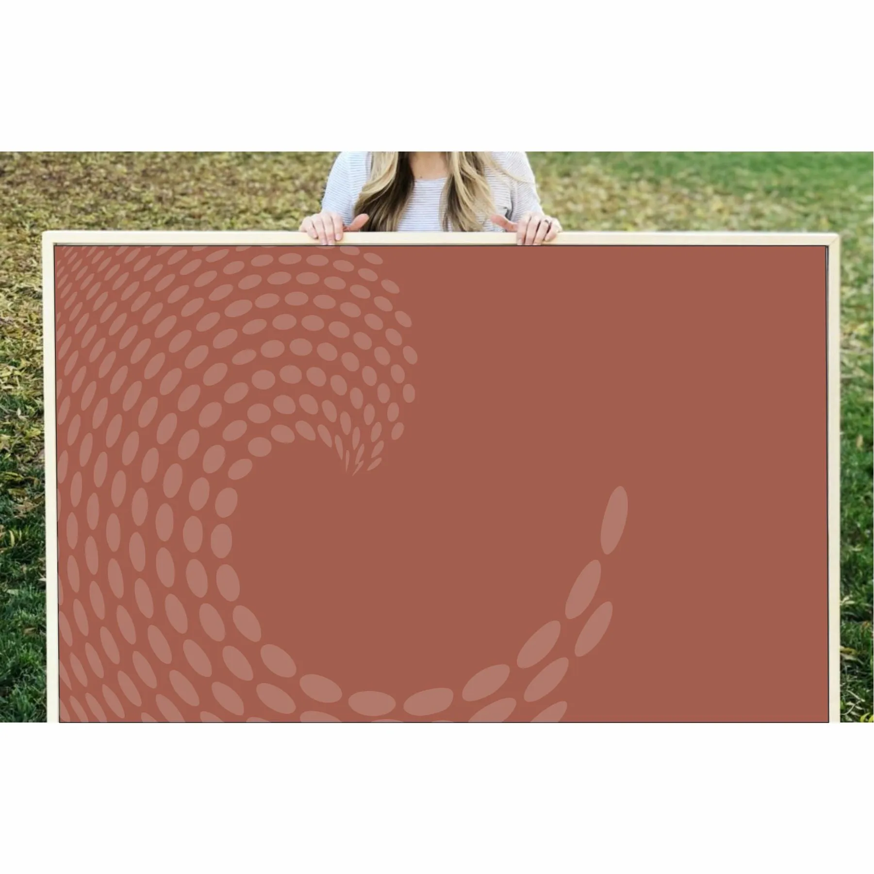 3d Circule Wave Pattern Flower Reusable Stencil For Canvas And Wall Painting.ID#227