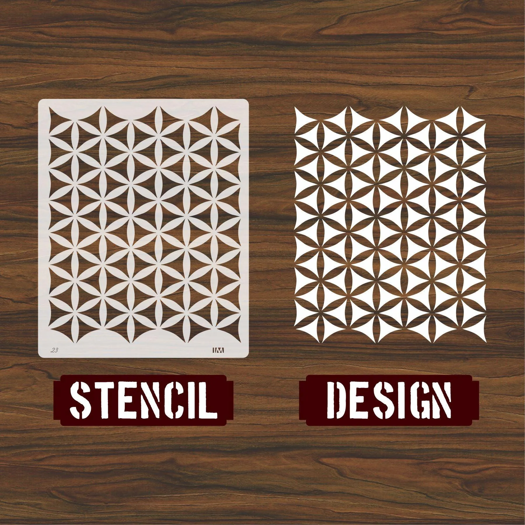 3D Wall Pattren Reusable Stencil for Canvas and wall painting.ID#23