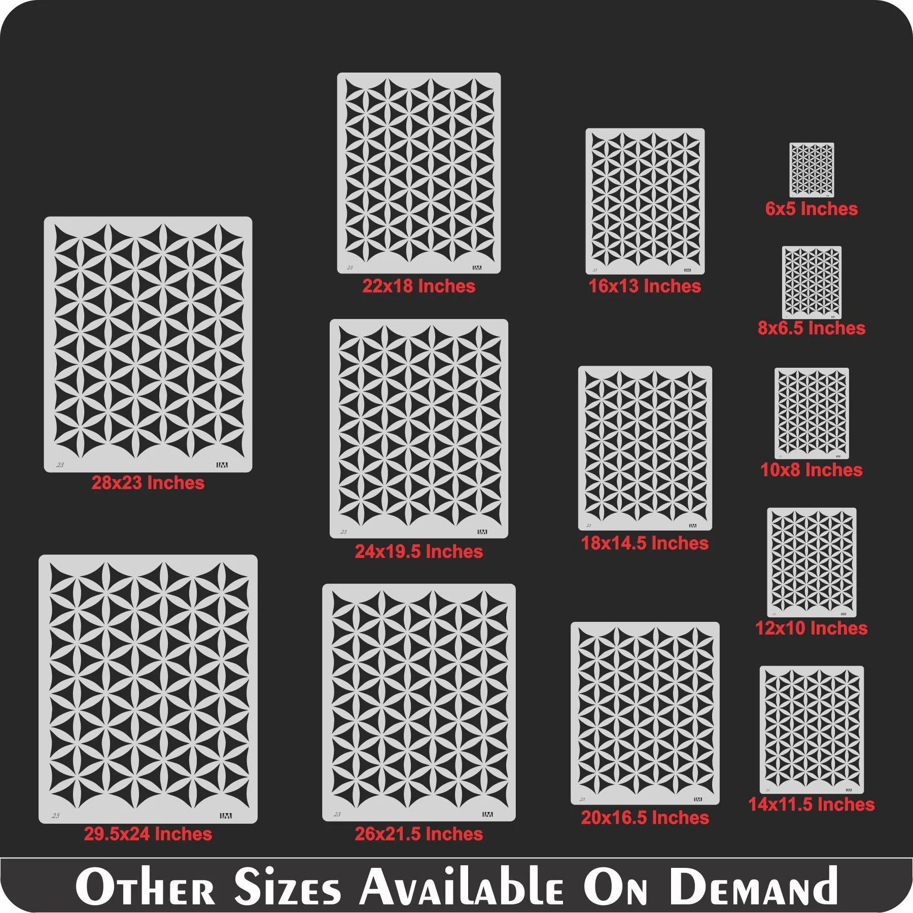 3D Wall Pattren Reusable Stencil for Canvas and wall painting.ID#23