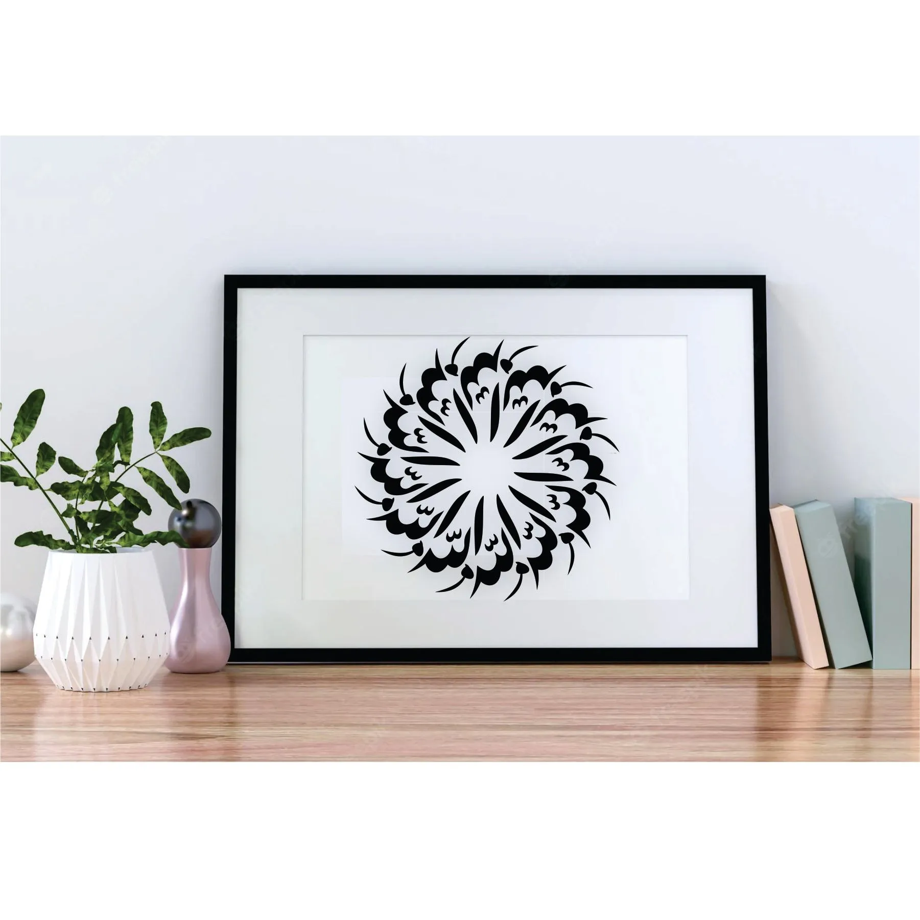 Allah Calligraphy Arabic Islamic Reusable Stencil for Canvas and wall painting.ID#269