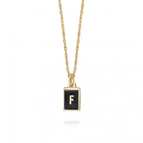 Alphabet Initial 18ct Gold Plated F Necklace BETF_GP