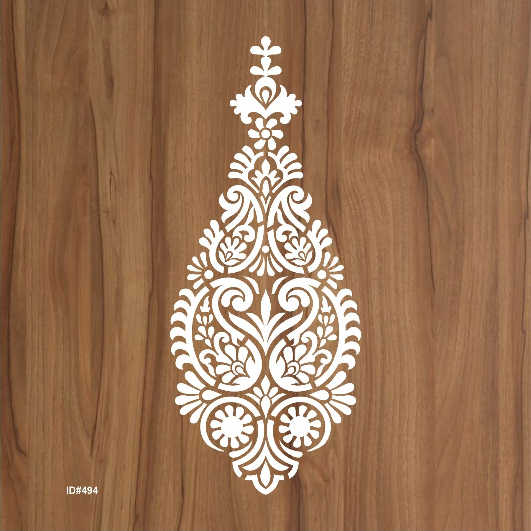 Anarkali Embroidery Stencil used for Wood, Clothes, Canvas And Wall Painting. ID #494