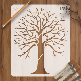 Autumn Tree Reusable Stencil for Canvas and wall painting.ID#131
