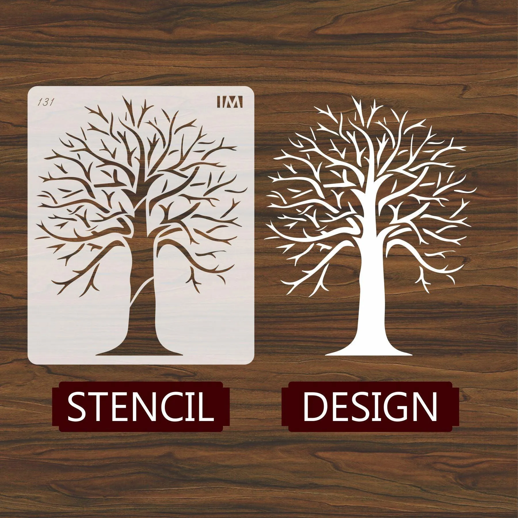 Autumn Tree Reusable Stencil for Canvas and wall painting.ID#131