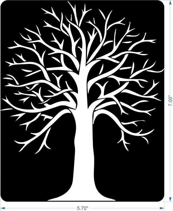 Autumn Tree Reusable Stencil for Canvas and wall painting.ID#131