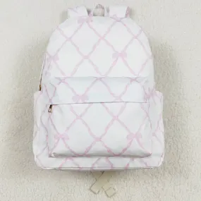 Baby Kids Girls Backpacks Pink Bows Backpack Zip Back Bags BA0225