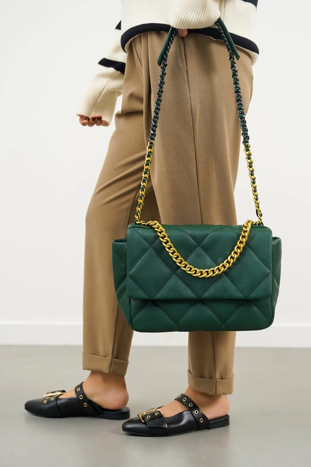 BagSaga Green Maui Shoulder Bag