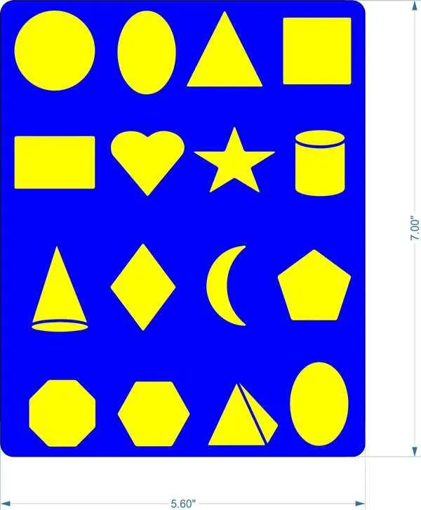 Basic Geomatric Shapes Reusable Stencil For Canvas And Wall Painting.ID#137