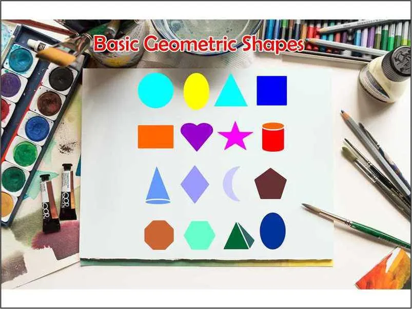 Basic Geomatric Shapes Reusable Stencil For Canvas And Wall Painting.ID#137