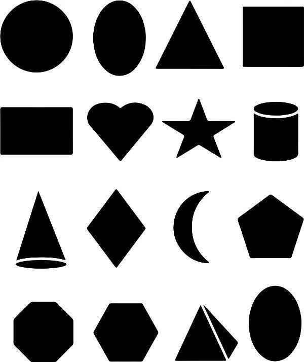 Basic Geomatric Shapes Reusable Stencil For Canvas And Wall Painting.ID#137