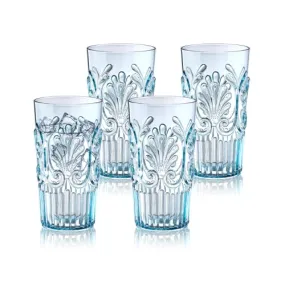 Bellaforte Shatterproof Plastic Tall Tumbler Set of 4 Drinking Glasses