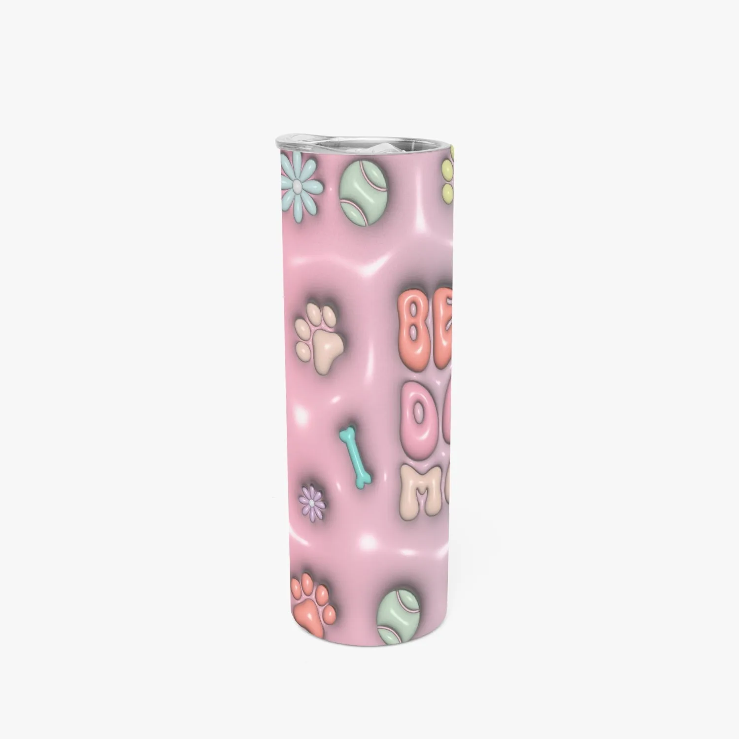 Best Dog Mom 3D Straight Skinny Tumbler