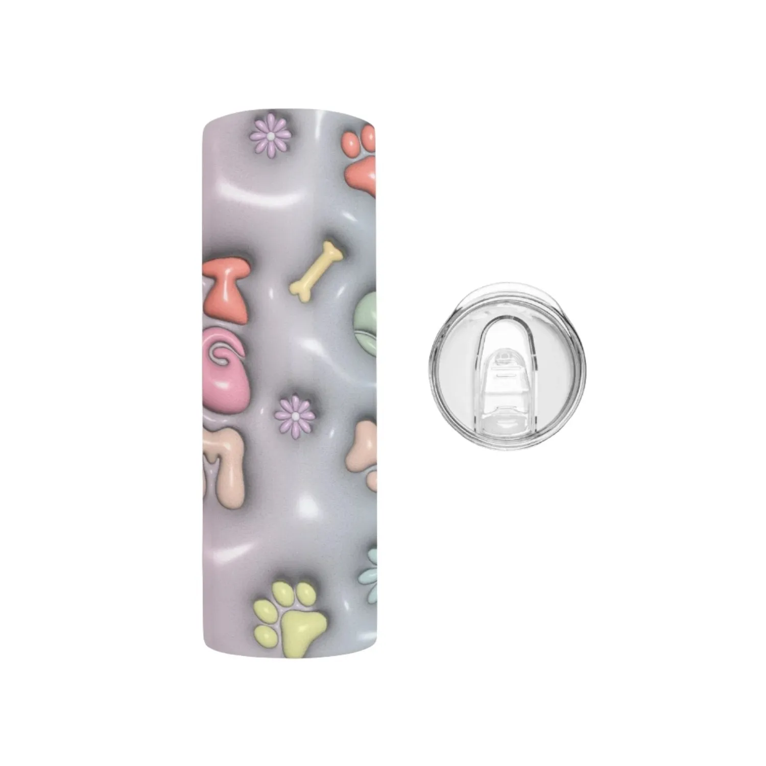 Best Dog Mom 3D Straight Skinny Tumbler