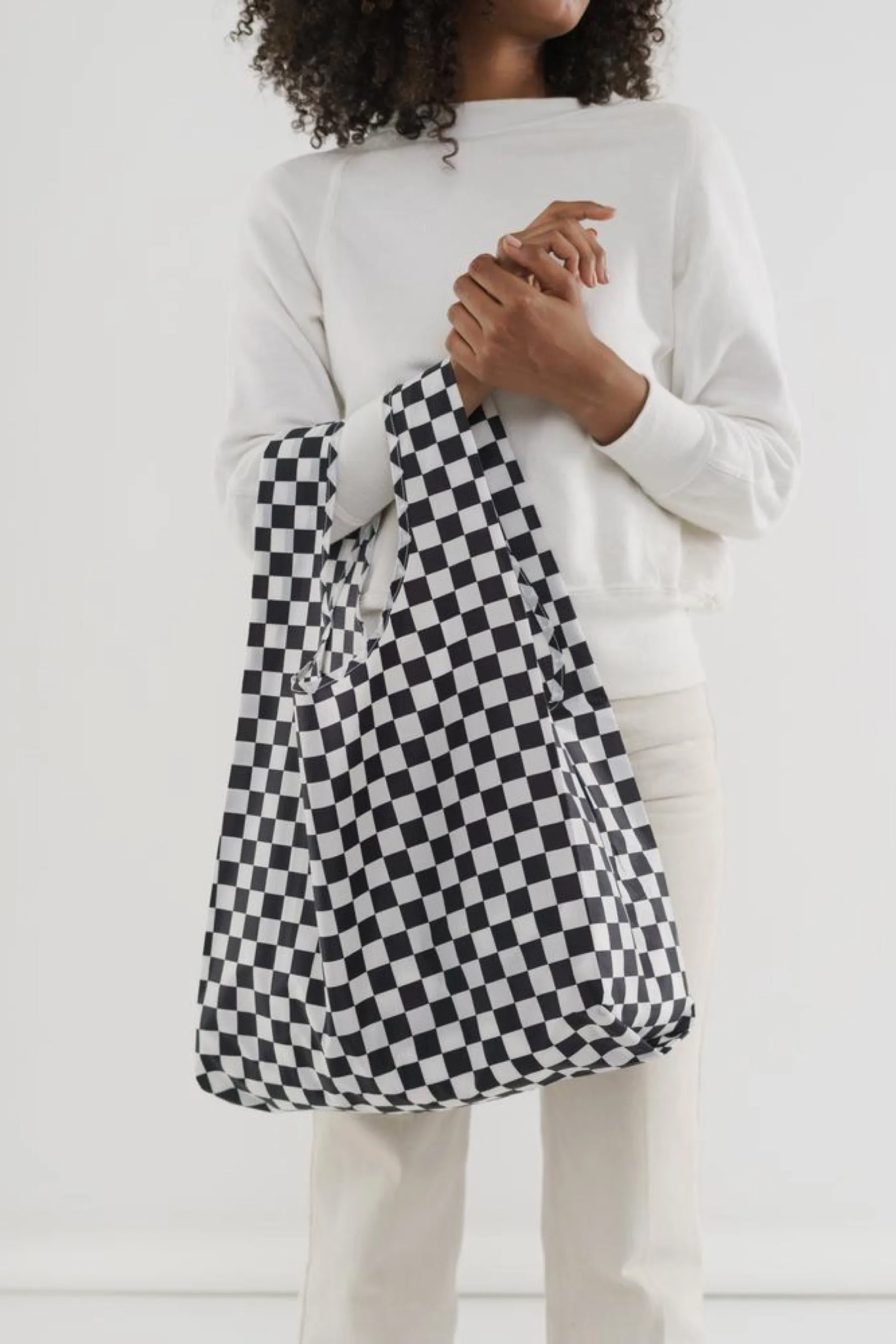 Black Checkerboard Baggu