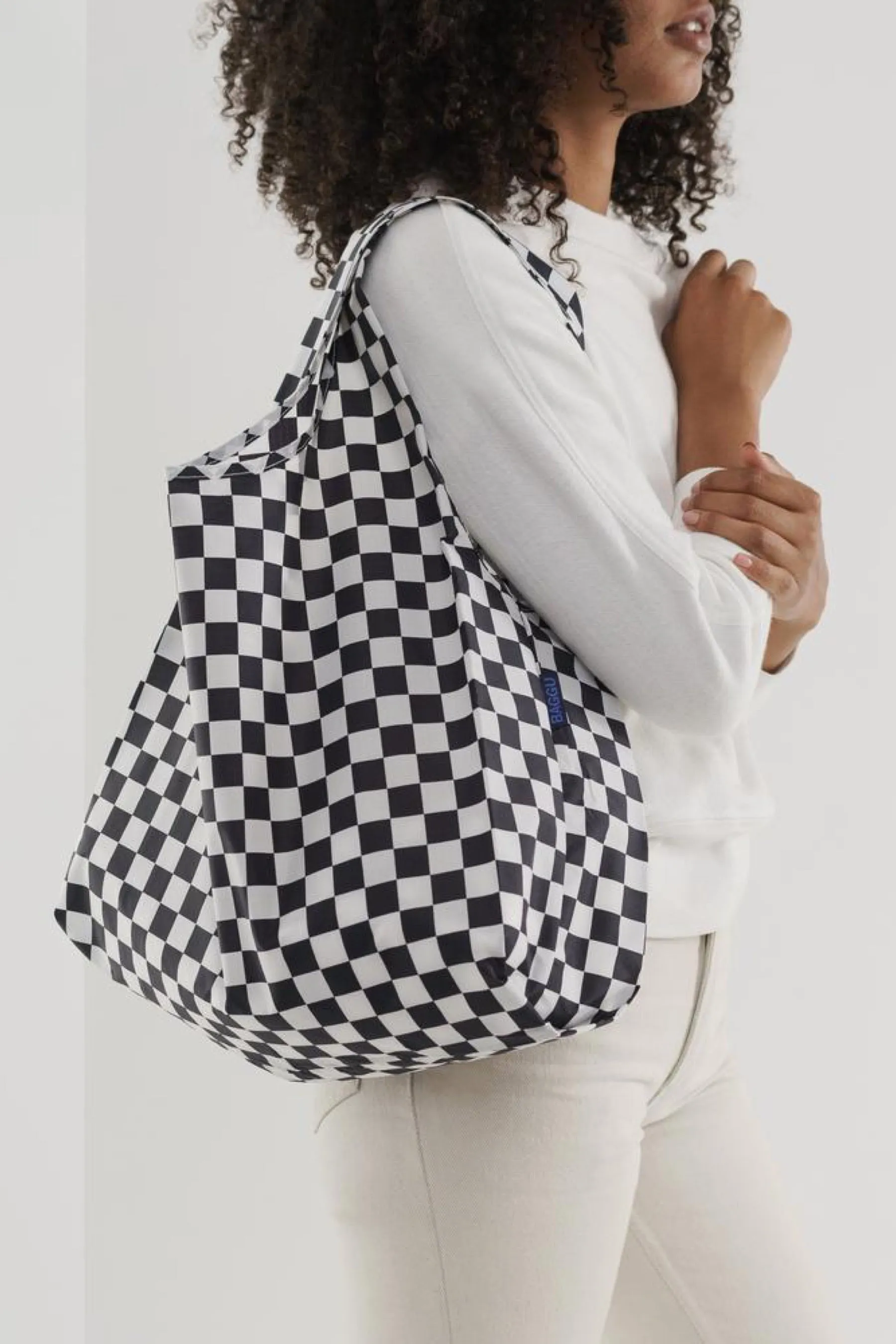 Black Checkerboard Baggu