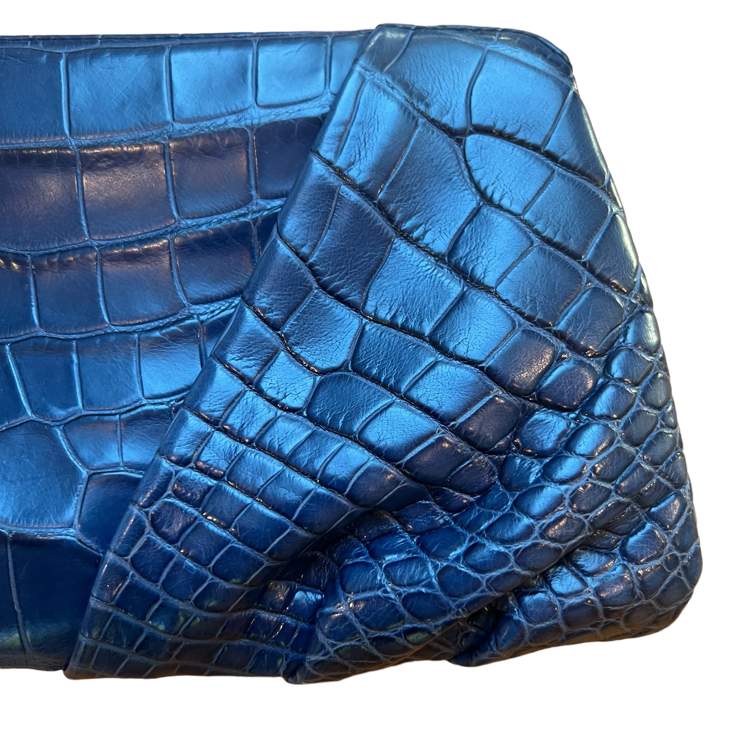 Blue Aligator Clutch