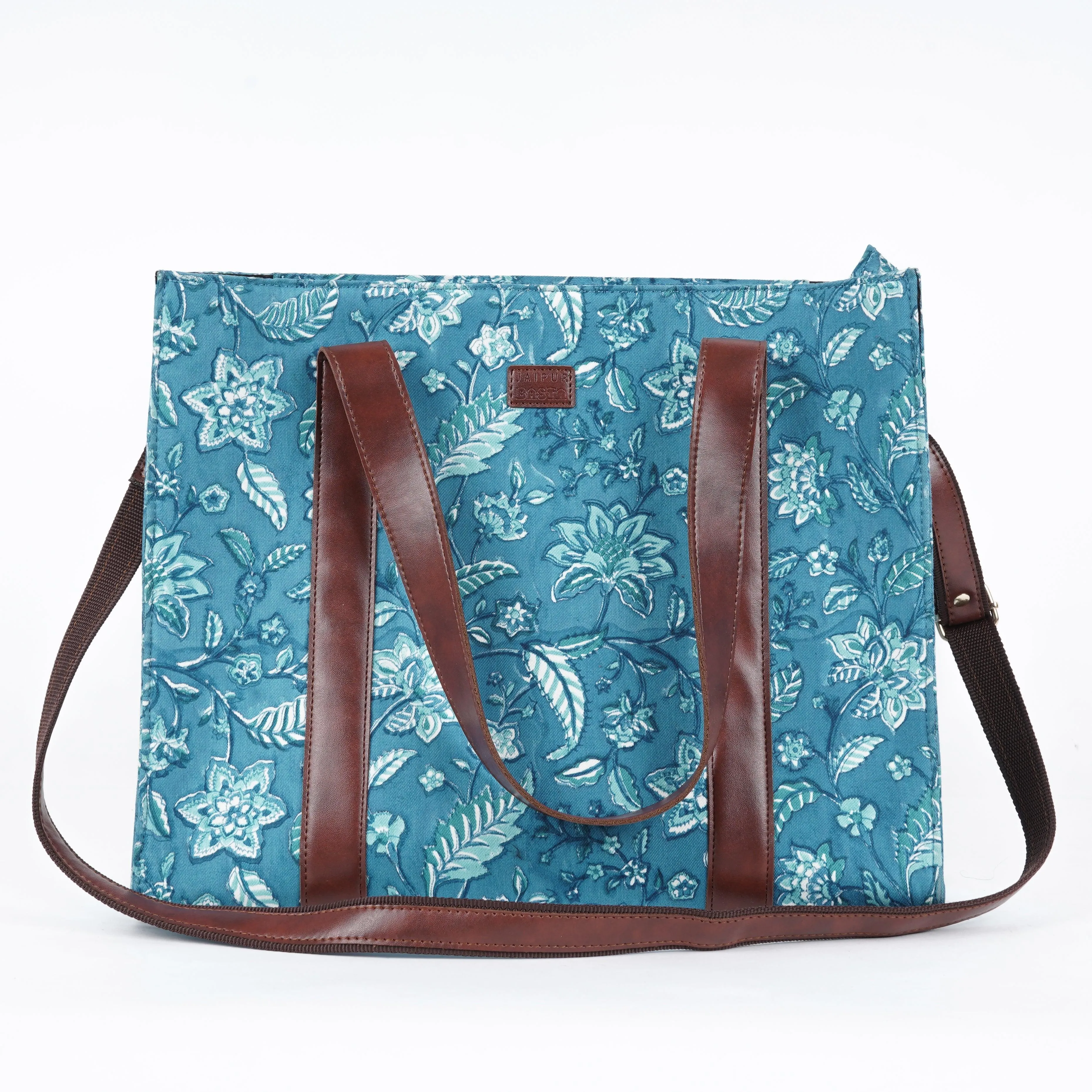 Blue Depths Structured Tote Bag