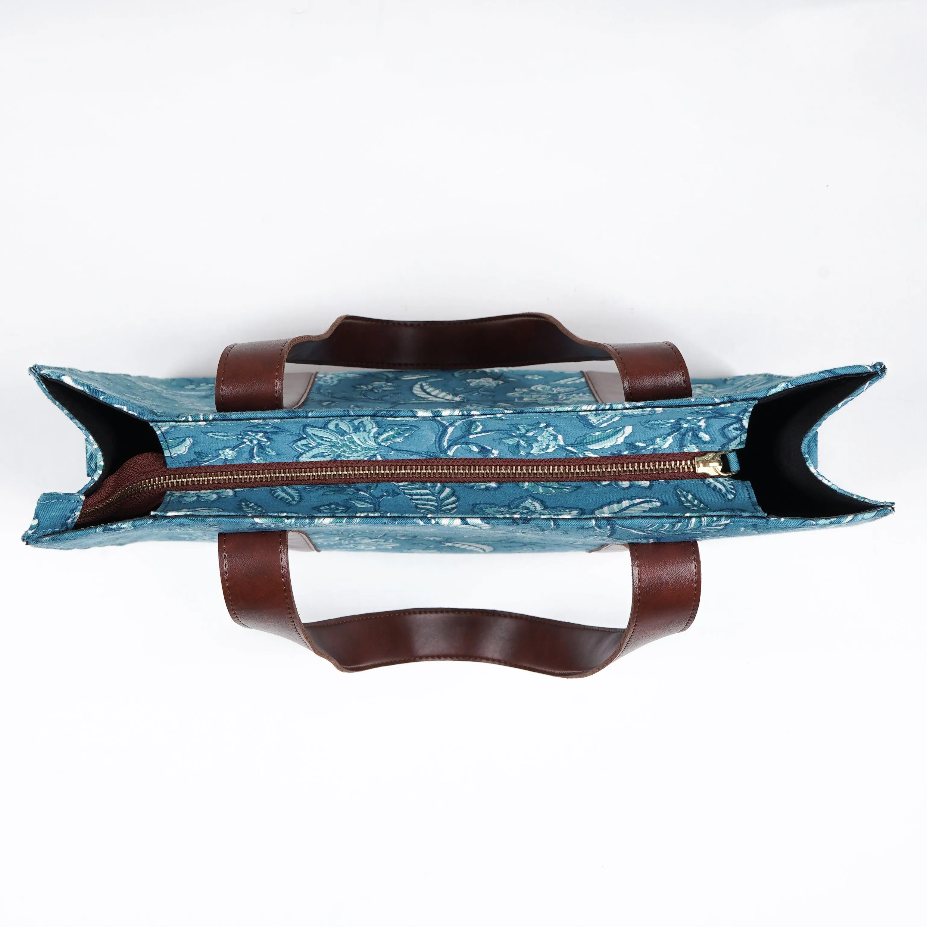 Blue Depths Structured Tote Bag