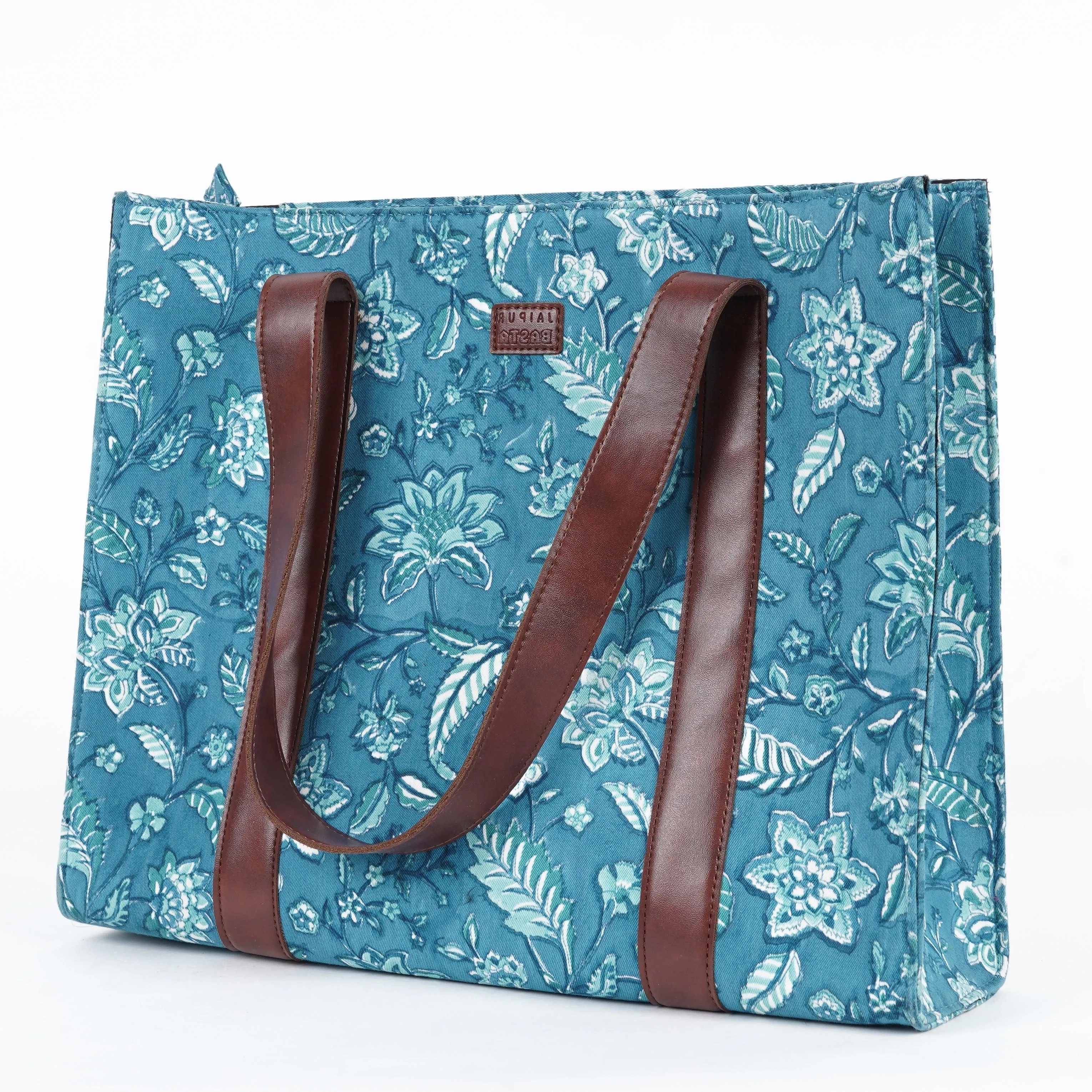 Blue Depths Structured Tote Bag