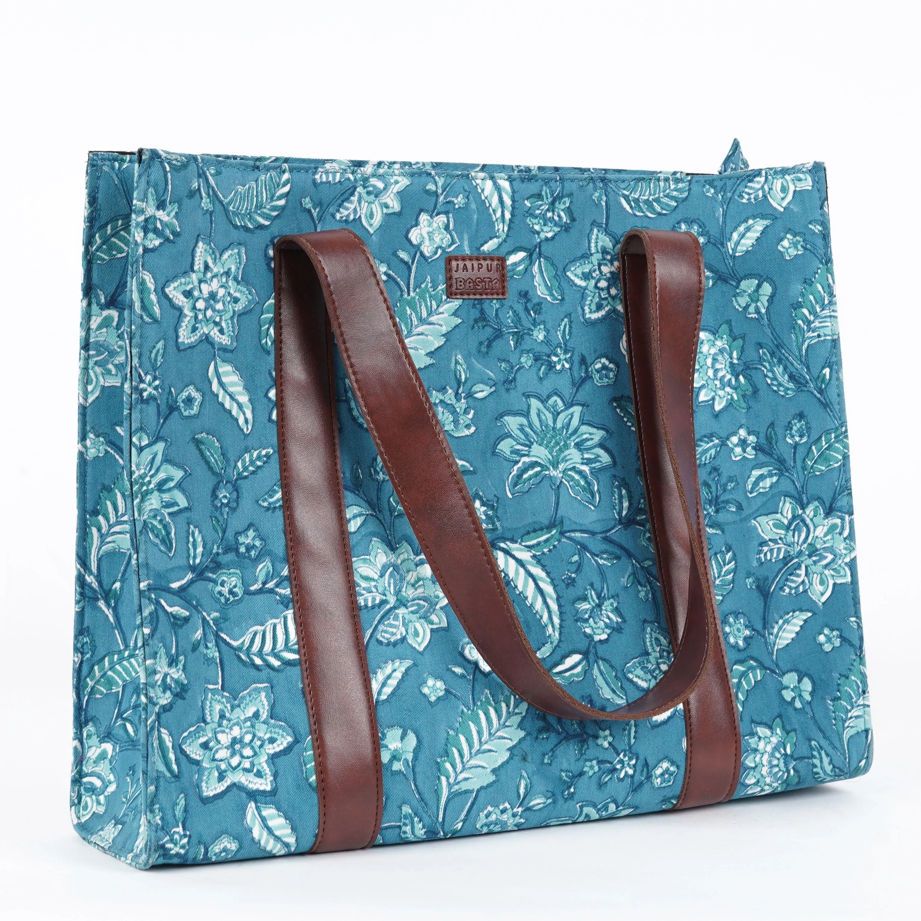Blue Depths Structured Tote Bag