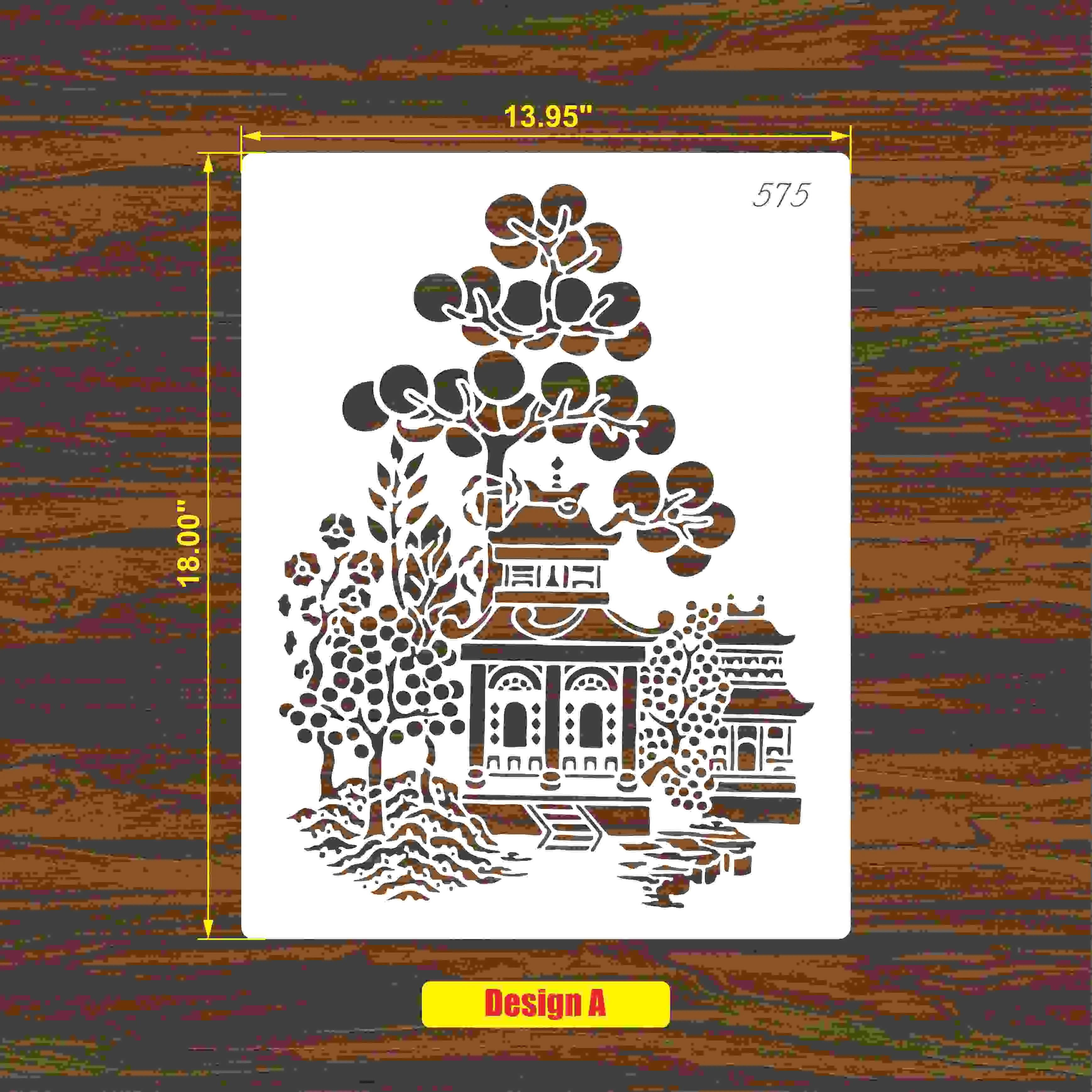 Blue Willow Story Theme Stencils Template Wall Scrapbooking Painting Photo Album Decor Embossing Paper Card Craft. ID #575
