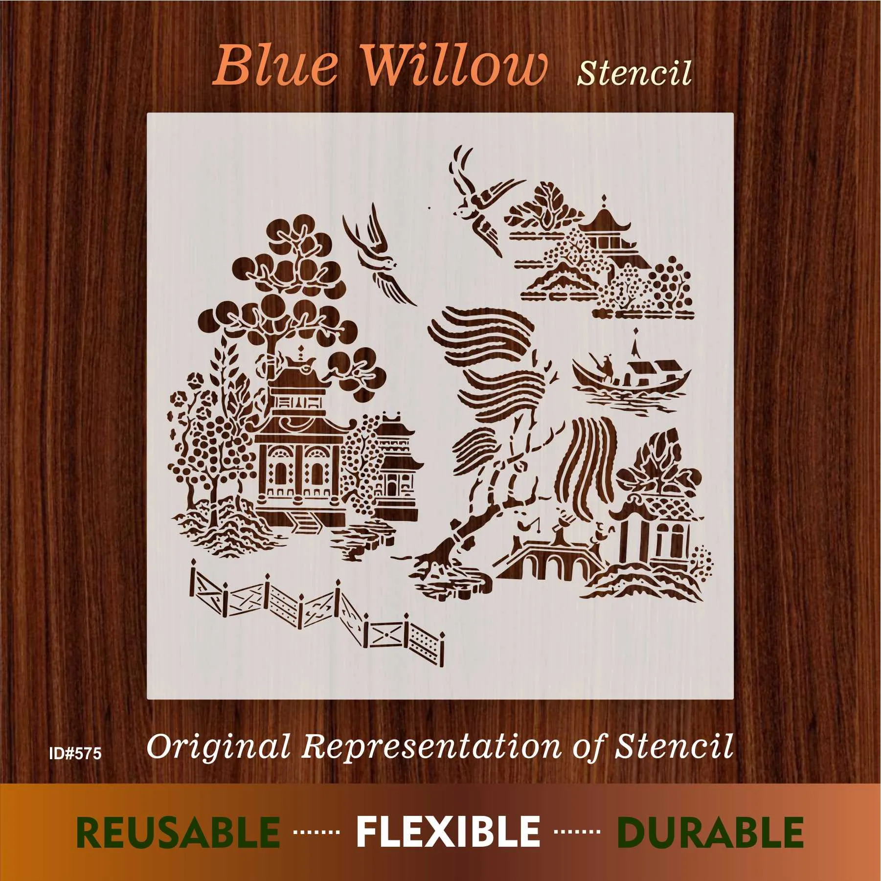 Blue Willow Story Theme Stencils Template Wall Scrapbooking Painting Photo Album Decor Embossing Paper Card Craft. ID #575