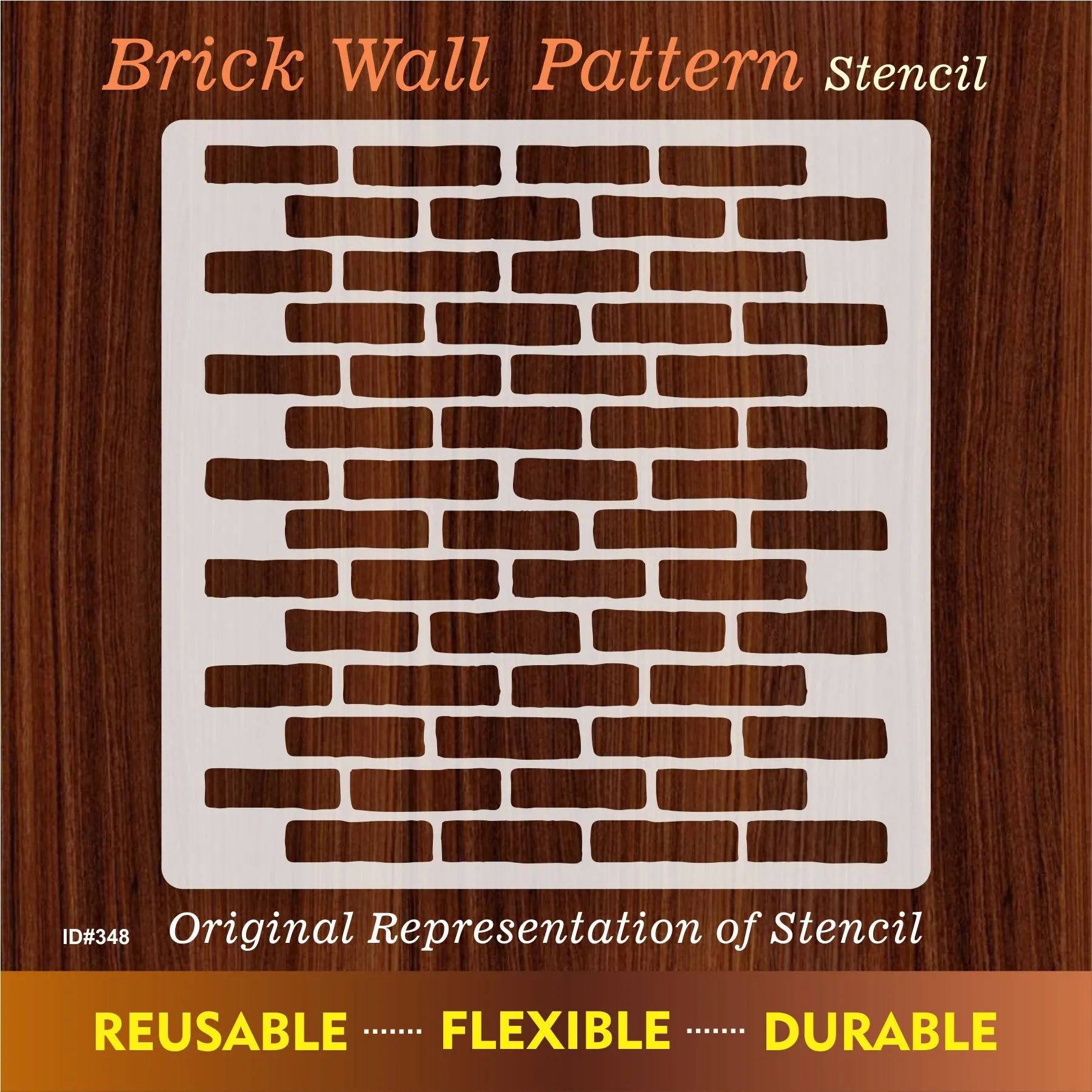 Brick Wall Pattren Reusable Stencil For Canvas And Wall Painting.ID #348