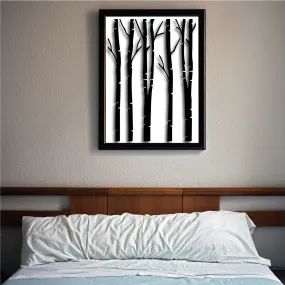 Brish Tree Reusable Stencil For Canvas And Wall Painting.ID#147