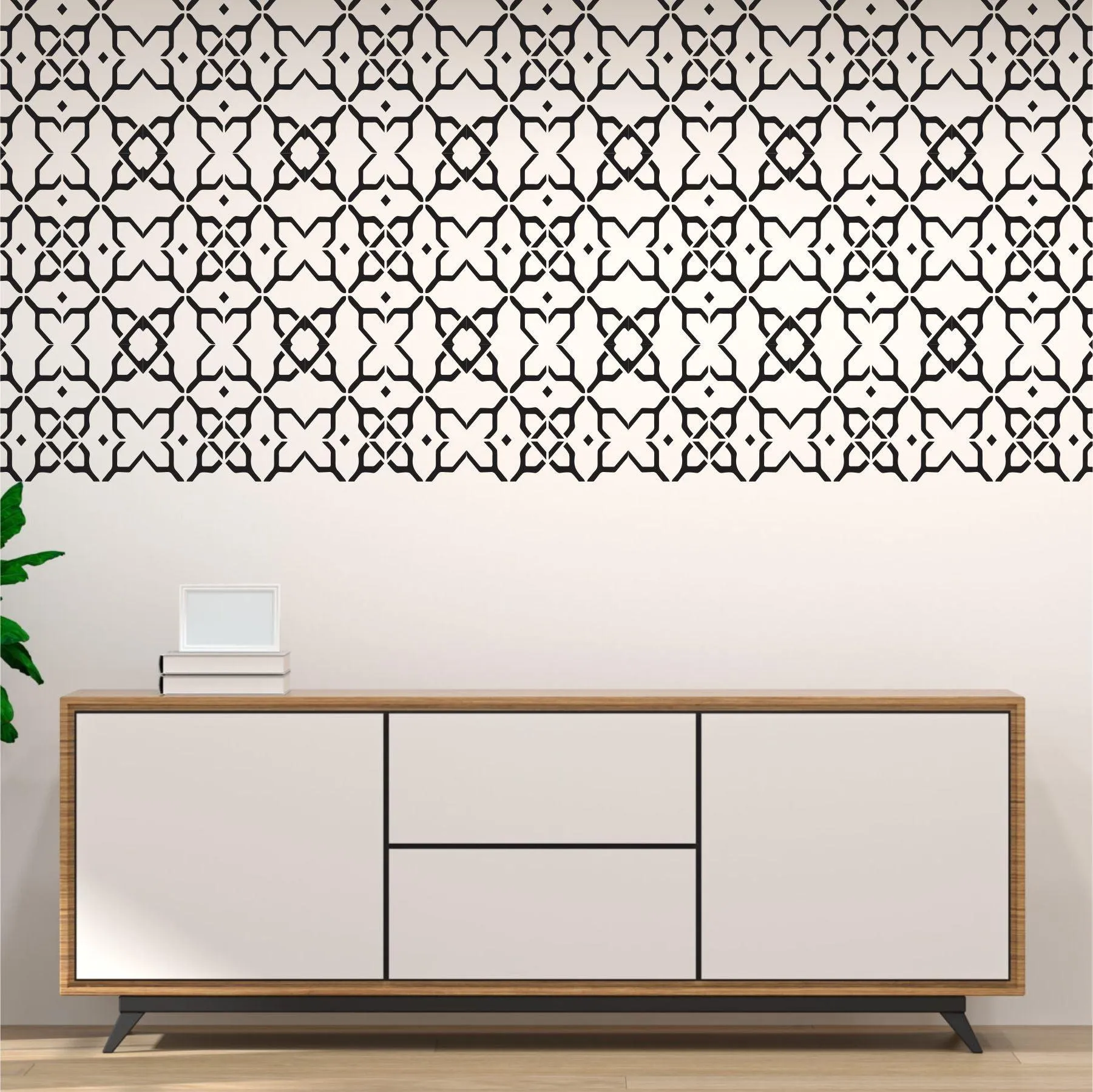 Brocatelle Pattern Reusable Stencil For Canvas And Wall Painting.ID#190