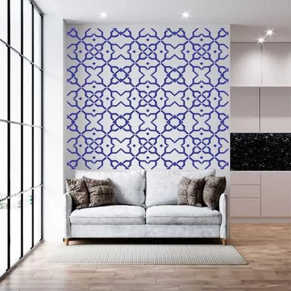 Brocatelle Pattern Reusable Stencil For Canvas And Wall Painting.ID#190