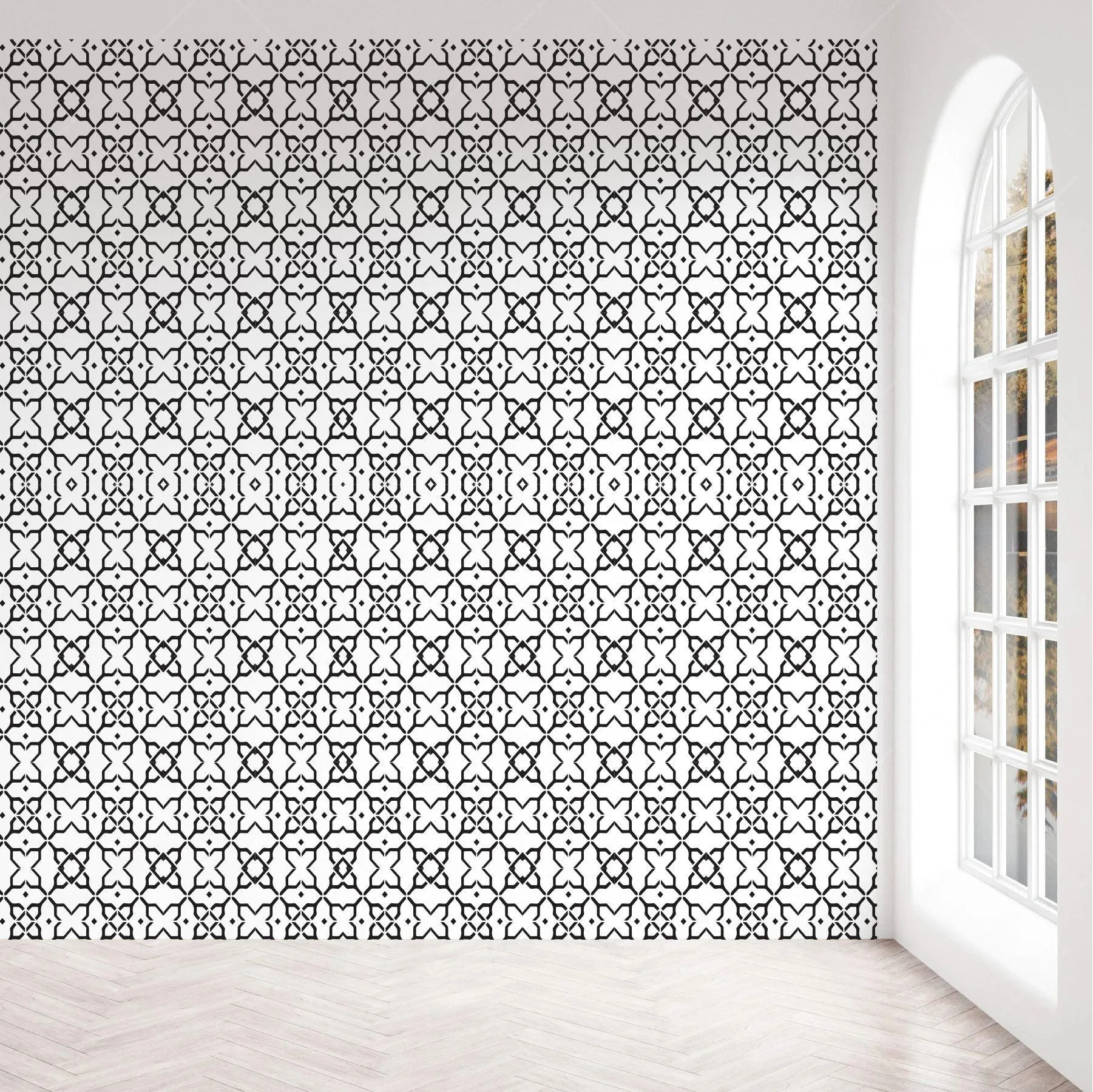 Brocatelle Pattern Reusable Stencil For Canvas And Wall Painting.ID#190