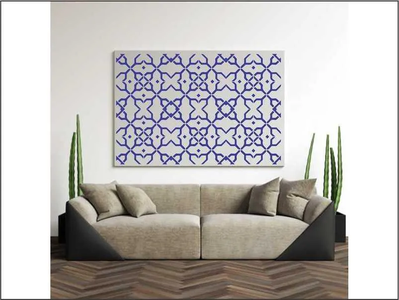 Brocatelle Pattern Reusable Stencil For Canvas And Wall Painting.ID#190