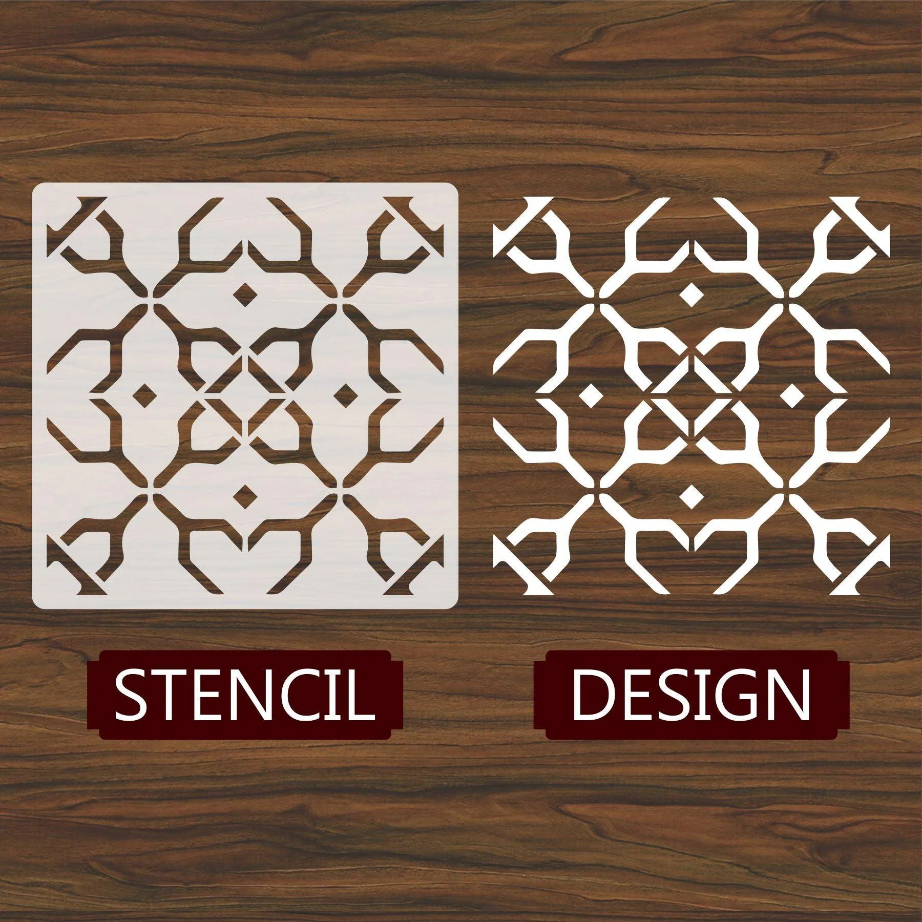 Brocatelle Pattern Reusable Stencil For Canvas And Wall Painting.ID#190