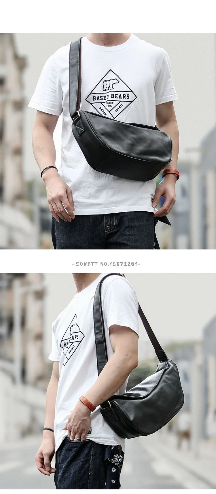 Brown Cool Leather Mens Saddle Messenger Bag Black Courier Bag Black Postman Bag For Men