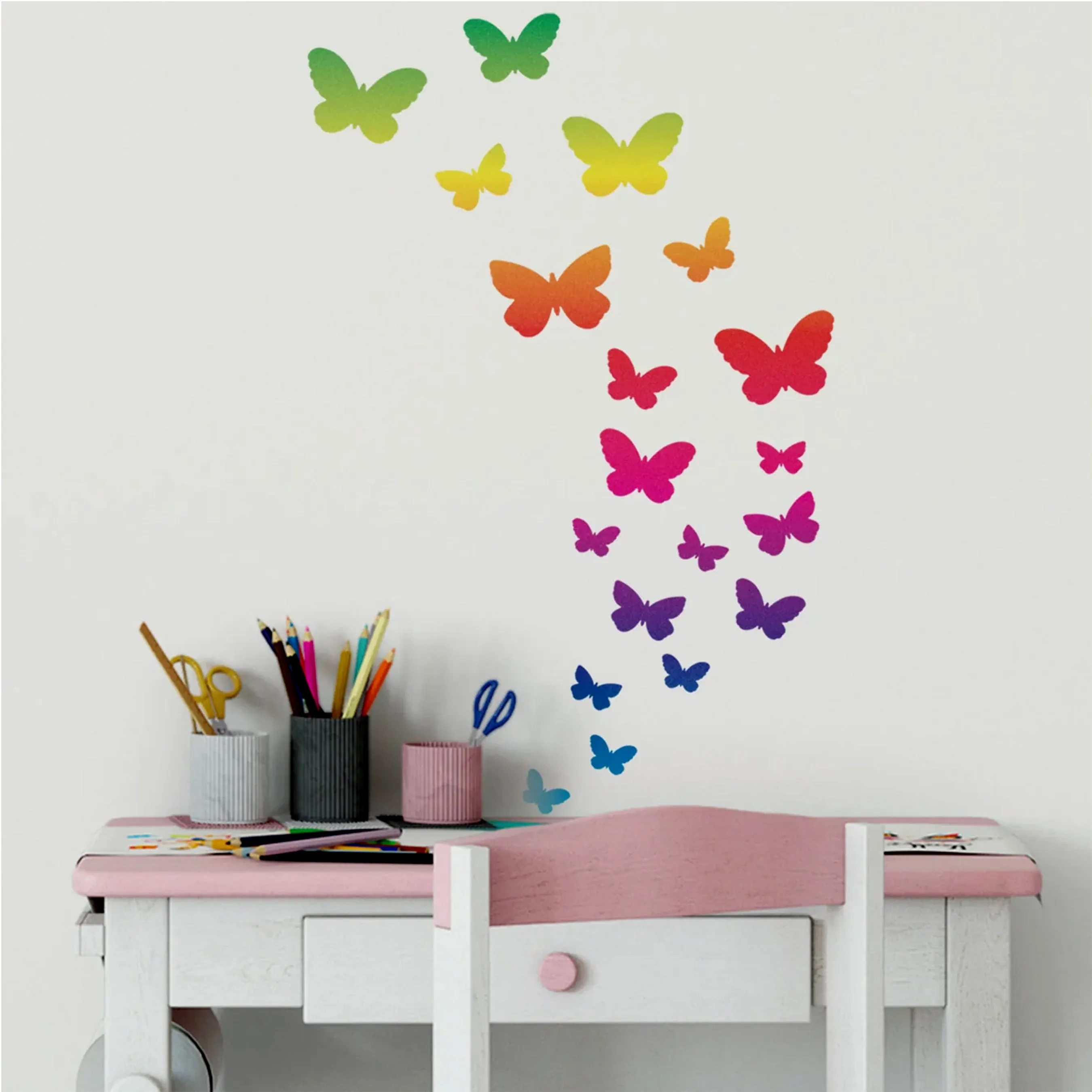 Butterfly Reusable Stencil for Canvas and wall painting.ID#25