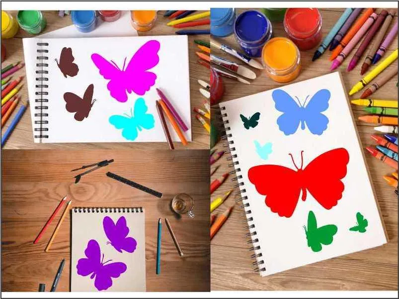 Butterfly Reusable Stencil for Canvas and wall painting.ID#25