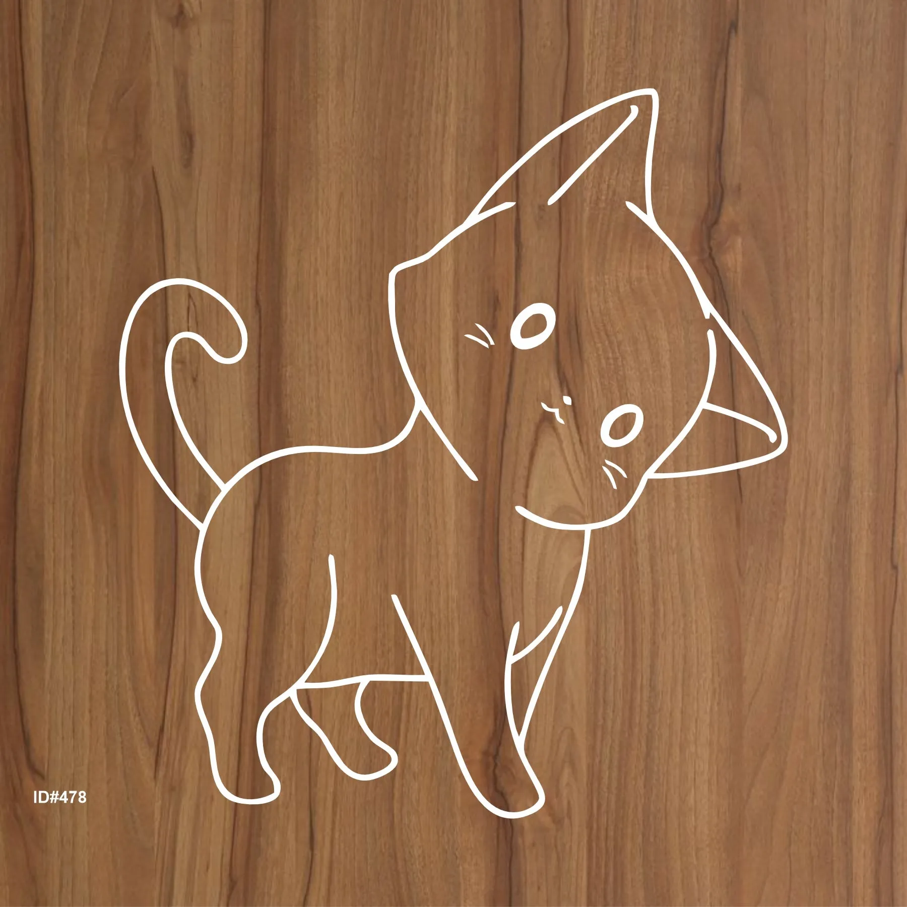 Cat Reusable Stencil For Canvas And Wall Painting.ID #478