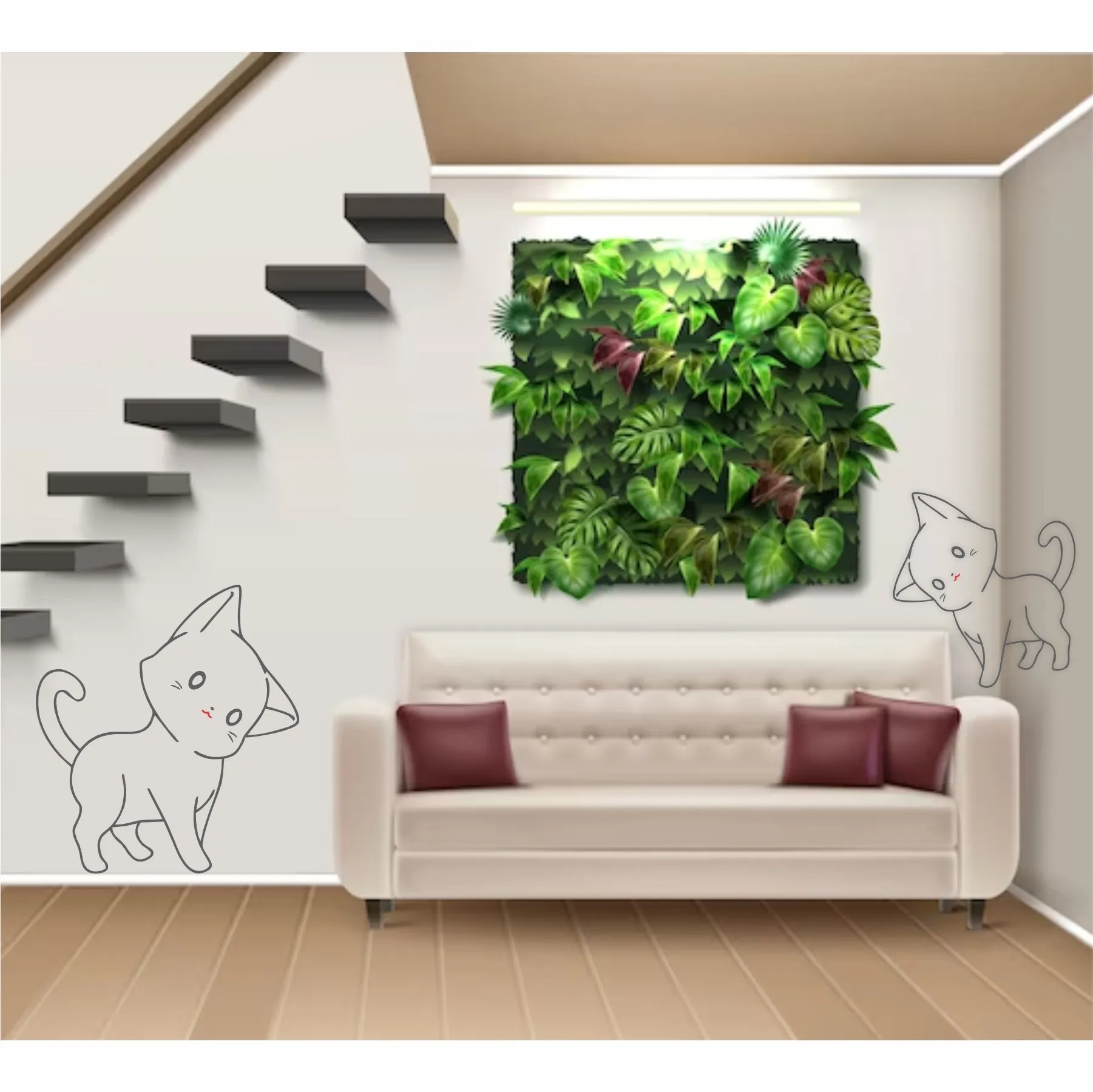 Cat Reusable Stencil For Canvas And Wall Painting.ID #478