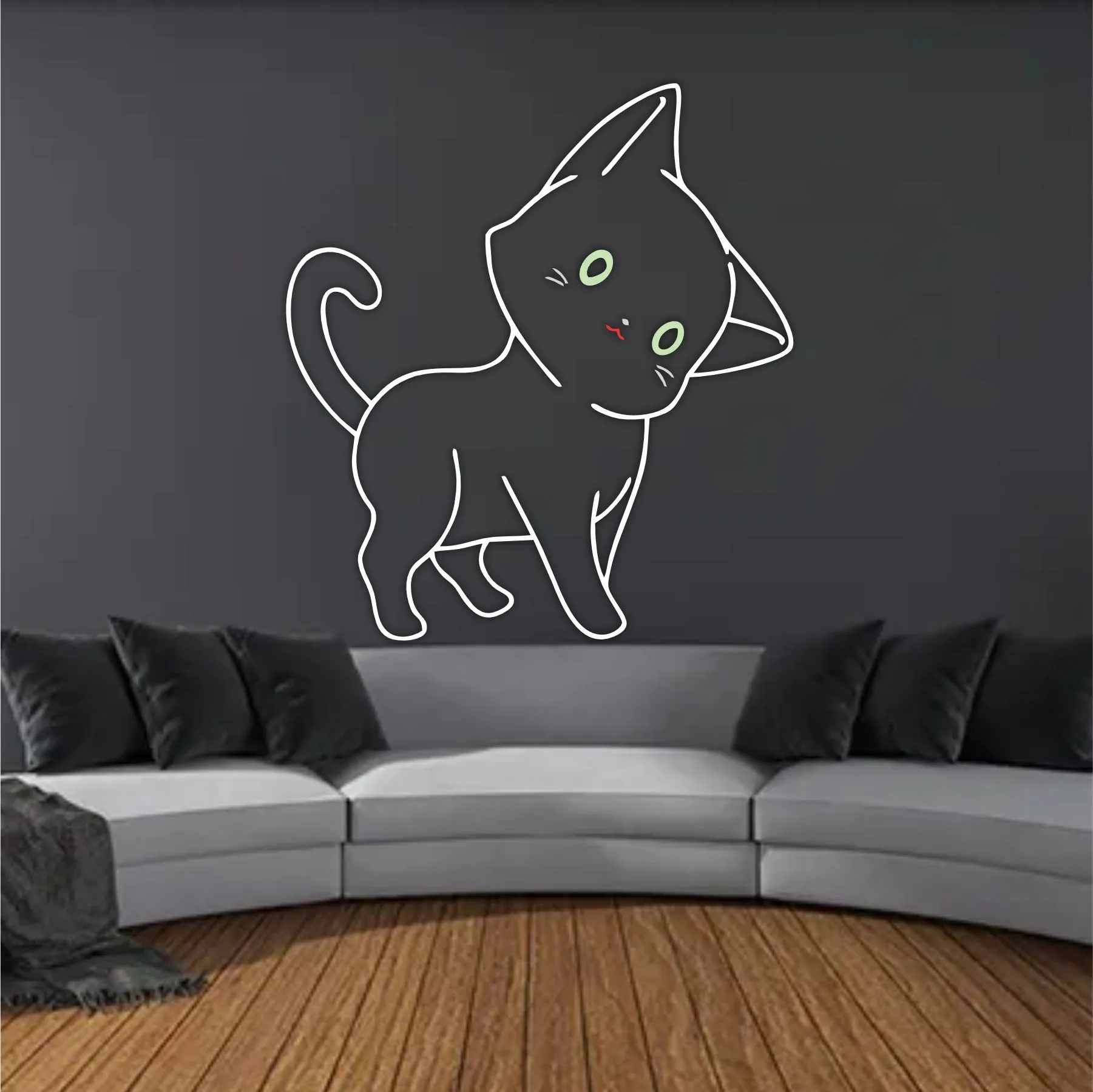 Cat Reusable Stencil For Canvas And Wall Painting.ID #478