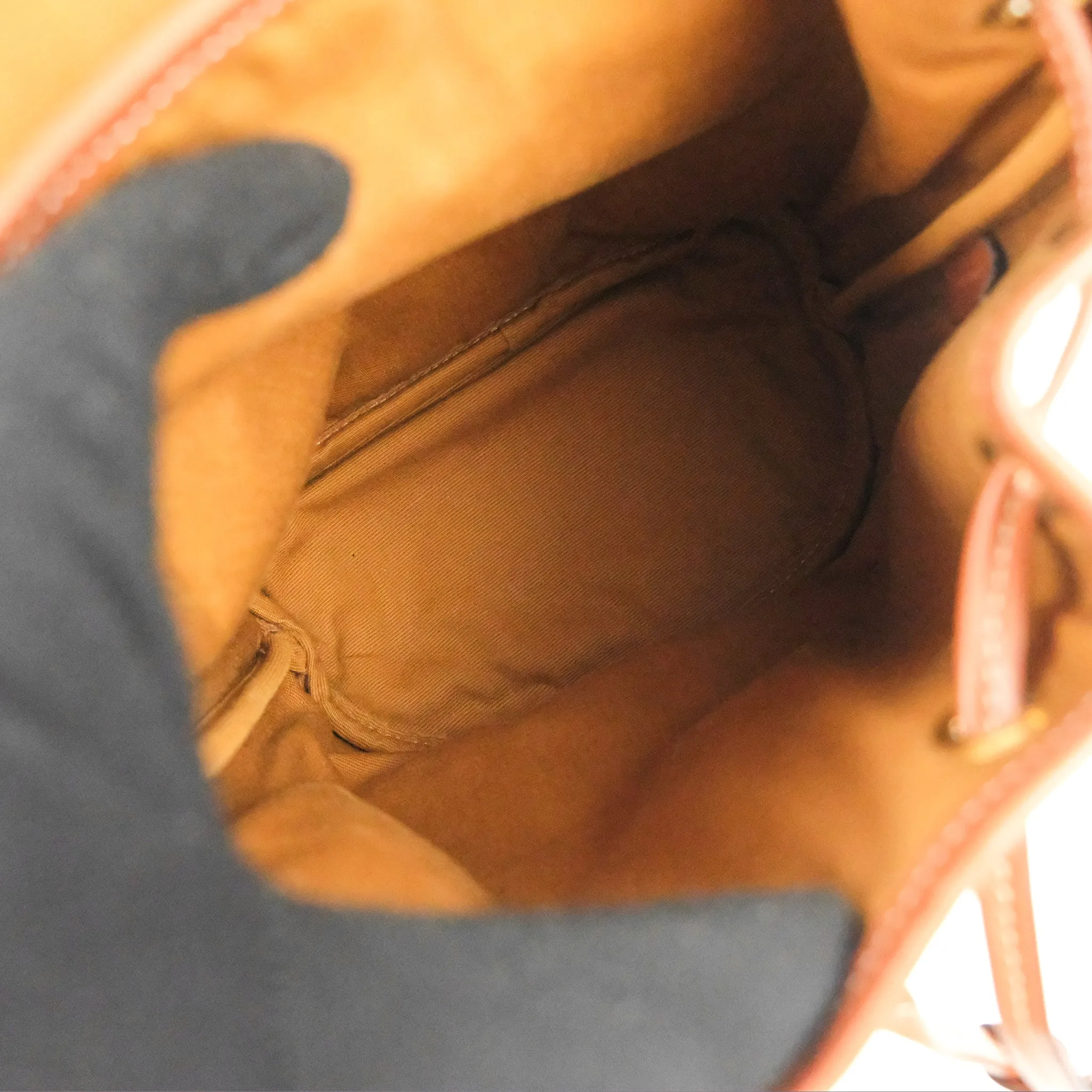 Celine Mini Floco Backpack Triomphe Canvas White Tan Calfskin