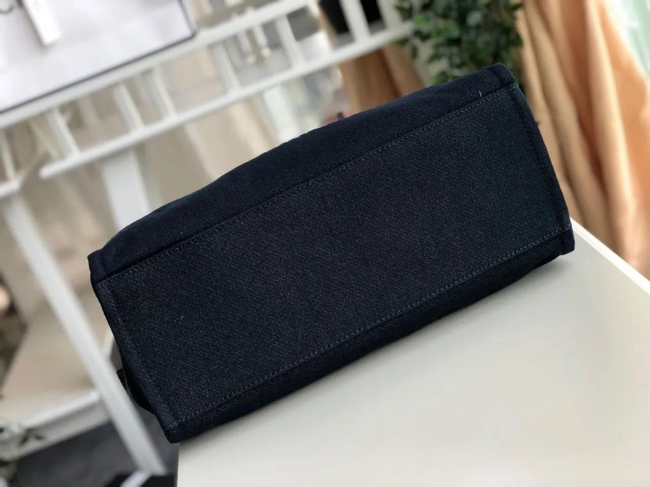 CHL Deauville Tote Canvas Bag Dark Blue For Women 14.9in/38cm