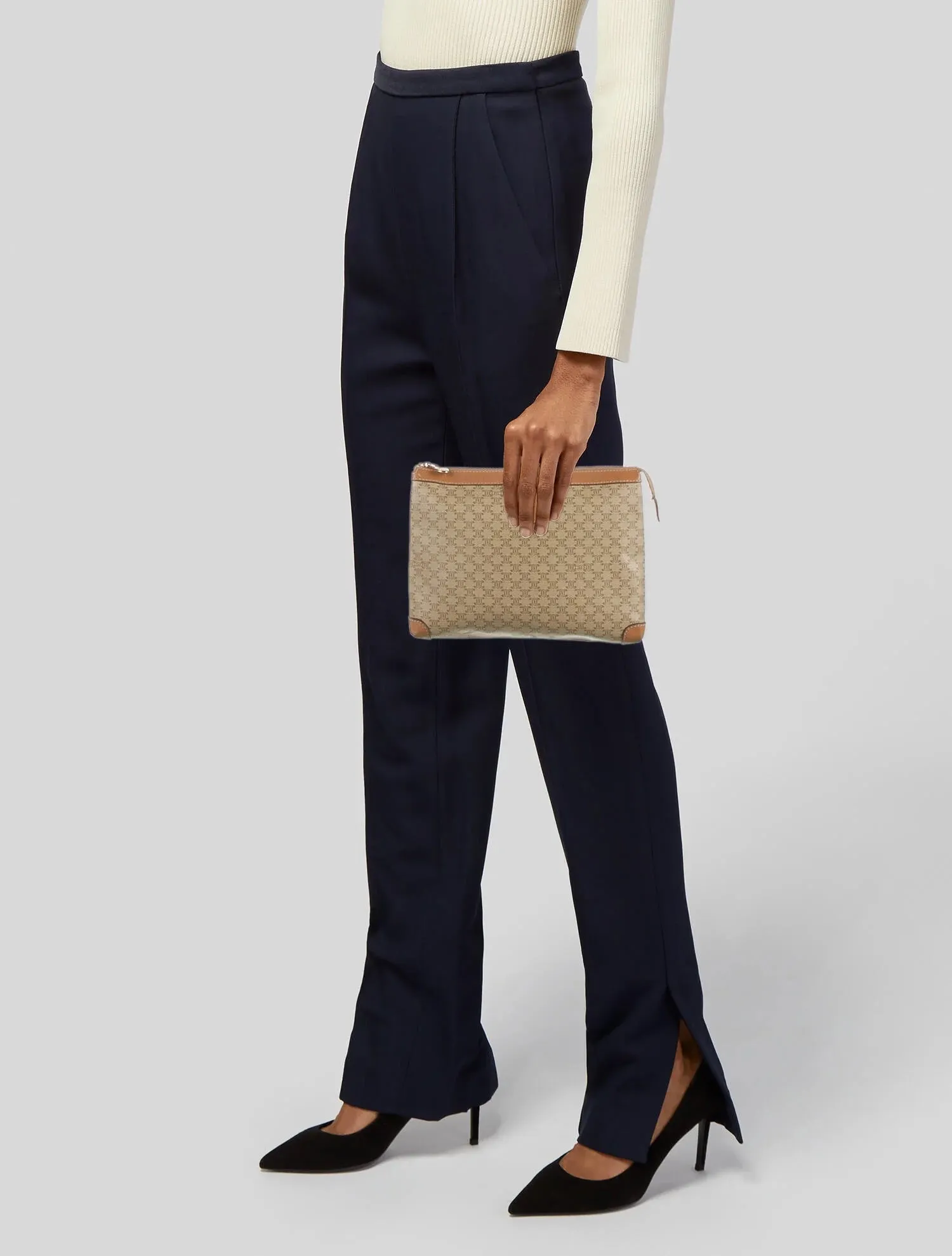 CÉLINE MACADAM CLUTCH/ POUCH