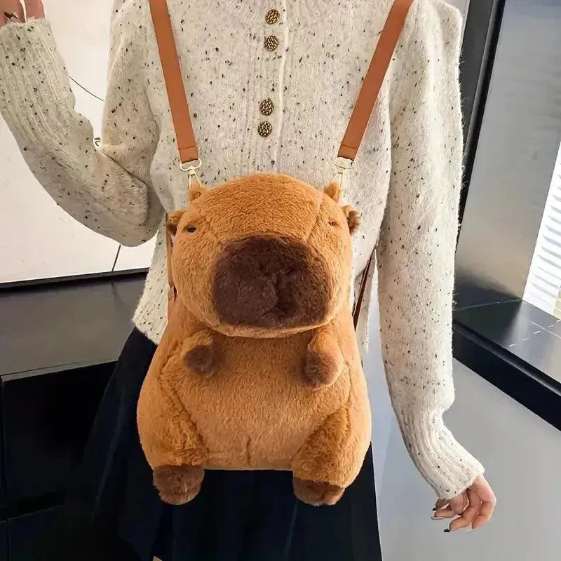 Cute Capybara Plush Backpack